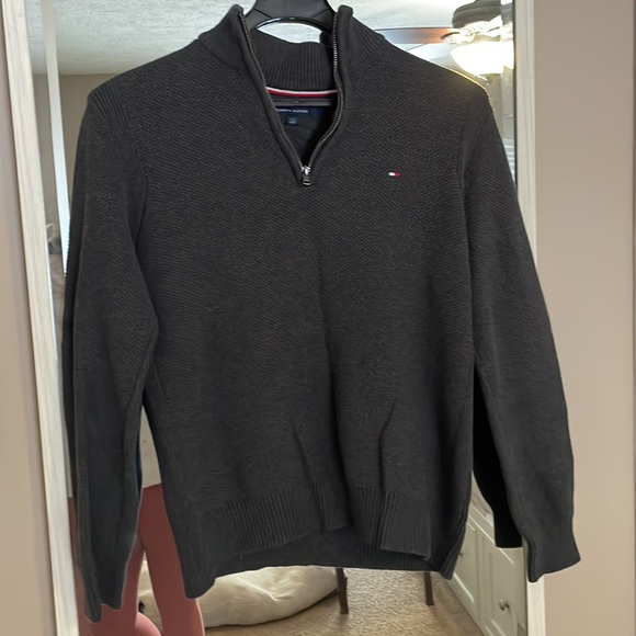 Vintage Tommy Hilfiger 1/4 Zip Wool Sweater Size Large - Picture 2 of 8